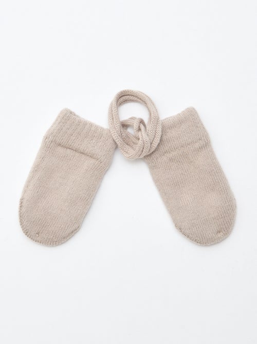 Moufles polaires en maille - Kiabi