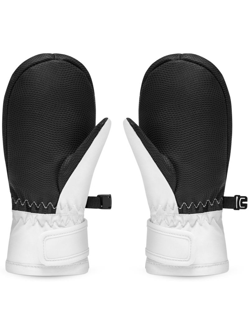 Moufles thermiques snowboard et ski enfant sports d'hiver enfants polka dots Blanc - Kiabi