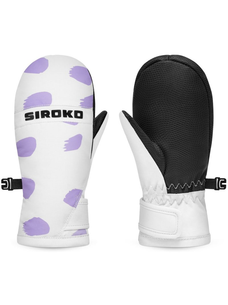 Moufles thermiques snowboard et ski enfant sports d'hiver enfants polka dots Blanc - Kiabi