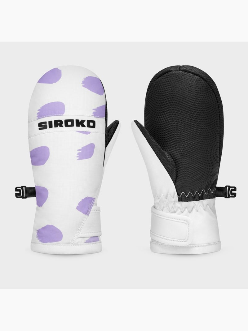 Moufles thermiques snowboard et ski enfant sports d'hiver enfants polka dots Blanc - Kiabi