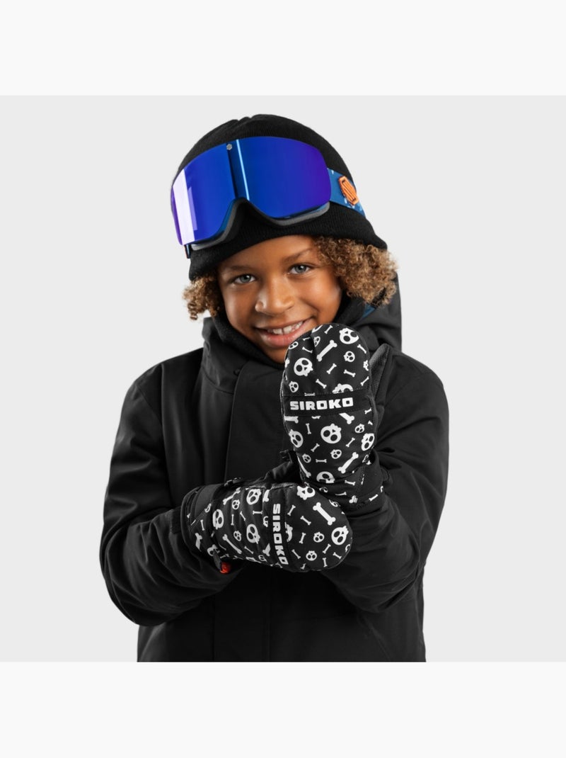 Moufles thermiques snowboard et ski enfant sports d'hiver enfants spook Noir - Kiabi
