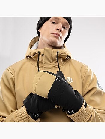 Moufles thermiques snowboard et ski sports d'hiver homme et femme pitztal camel