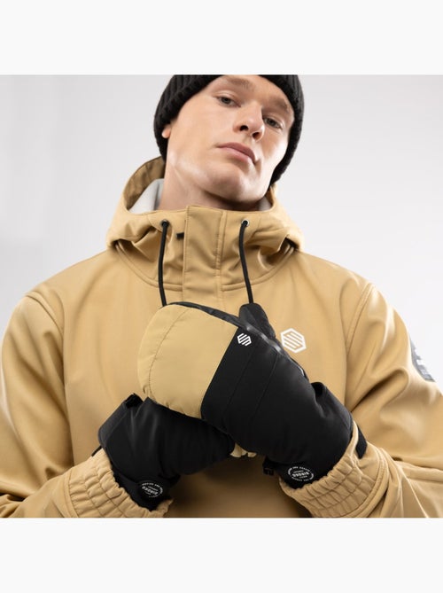 Moufles thermiques snowboard et ski sports d'hiver homme et femme pitztal camel - Kiabi