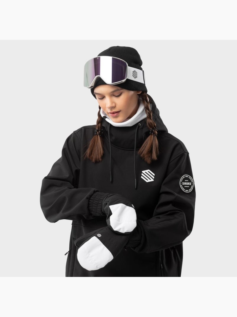 Moufles thermiques snowboard et ski sports d'hiver homme et femme pitztal Noir - Kiabi