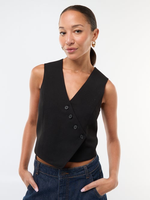 Mouwloos, effen jasje in gilet-stijl - Kiabi