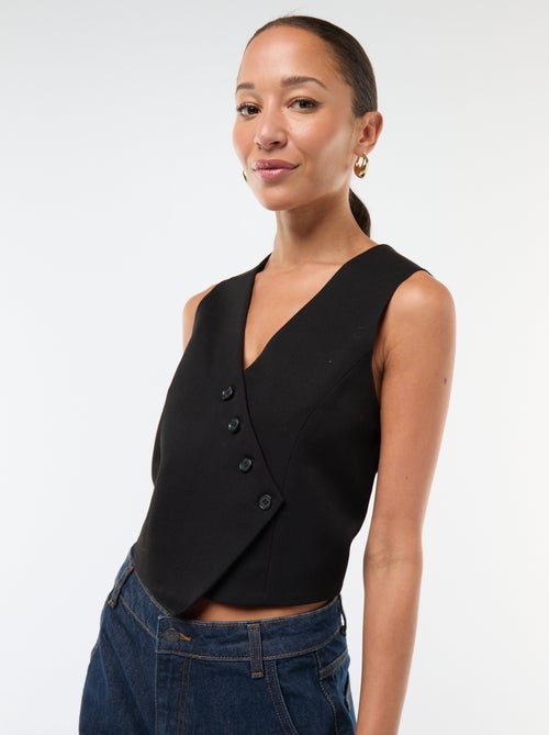 Mouwloos, effen jasje in gilet-stijl - Kiabi