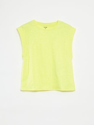 Mouwloos, effen T-shirt