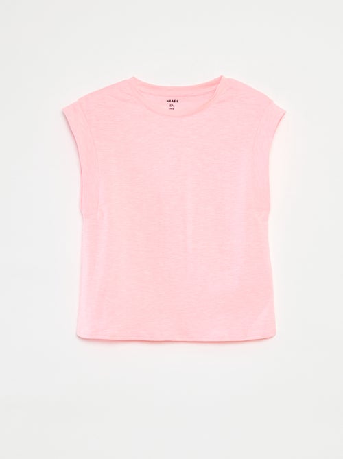 Mouwloos, effen T-shirt - Kiabi