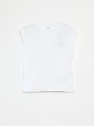 Mouwloos, effen T-shirt