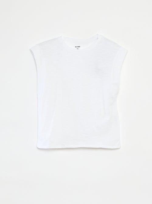 Mouwloos, effen T-shirt - Kiabi