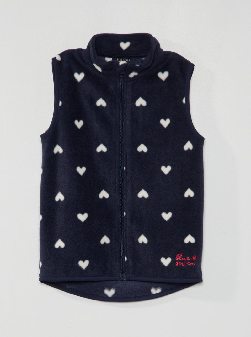 Mouwloos fleece jasje BLAUW - Kiabi