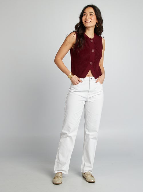 Mouwloos, gebreid vest - Kiabi