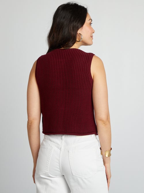 Mouwloos, gebreid vest - Kiabi