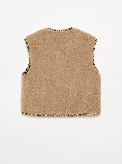 Mouwloos gilet met schapenvachteffect - Kiabi