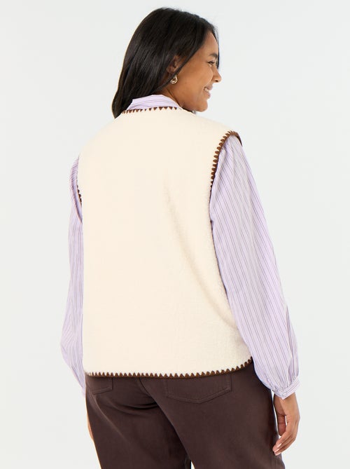 Mouwloos gilet met schapenvachteffect - Kiabi Mouwloos gilet met schapenvachteffect - Kiabi