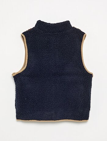 Mouwloos gilet met schapenvachteffect