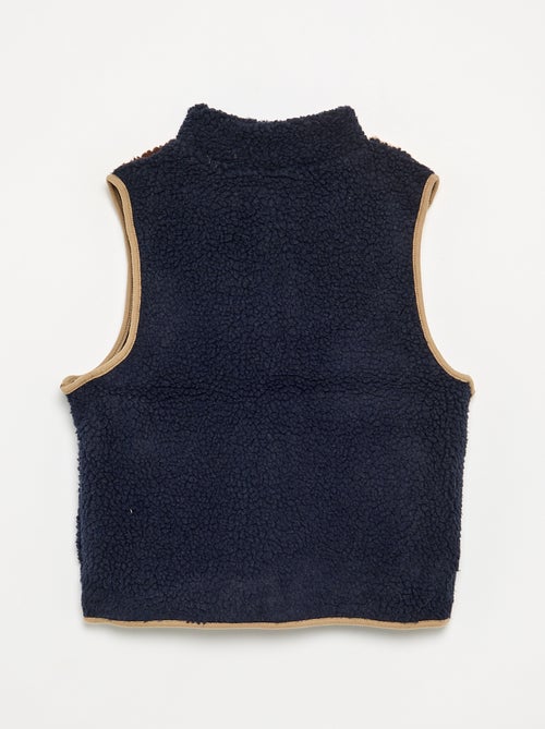 Mouwloos gilet met schapenvachteffect - Kiabi