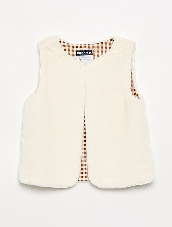 Mouwloos gilet van imitatiebont