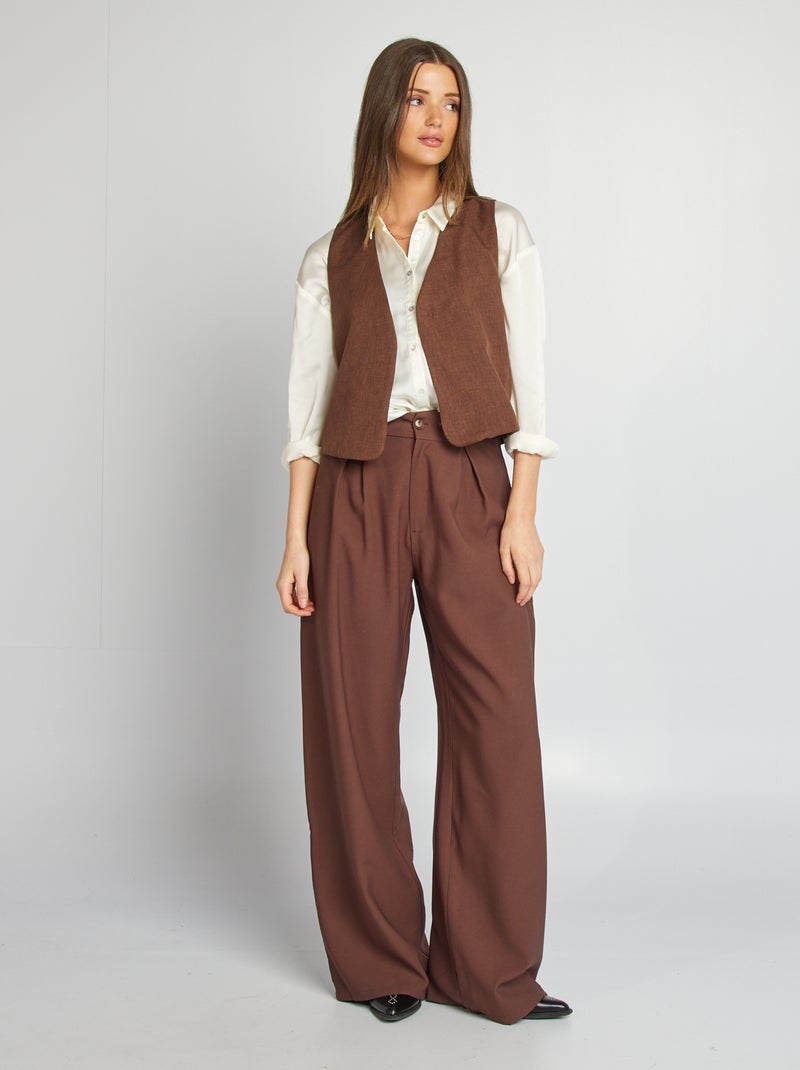 Mouwloos giletje BRUIN - Kiabi