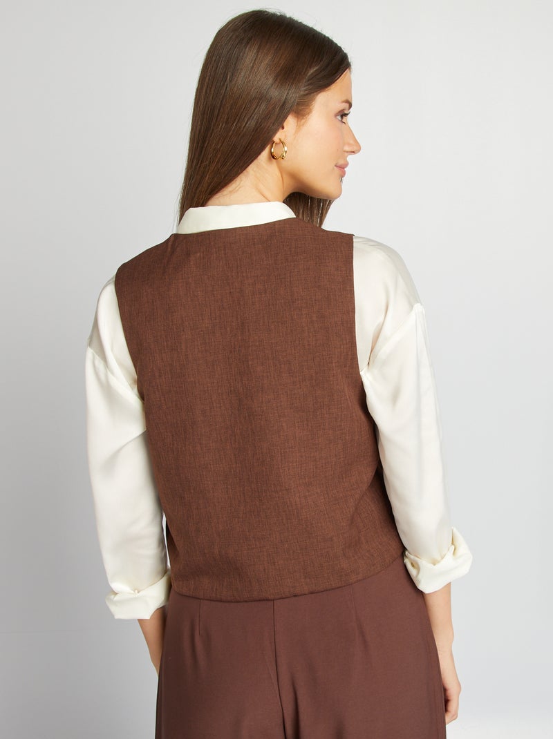 Mouwloos giletje BRUIN - Kiabi