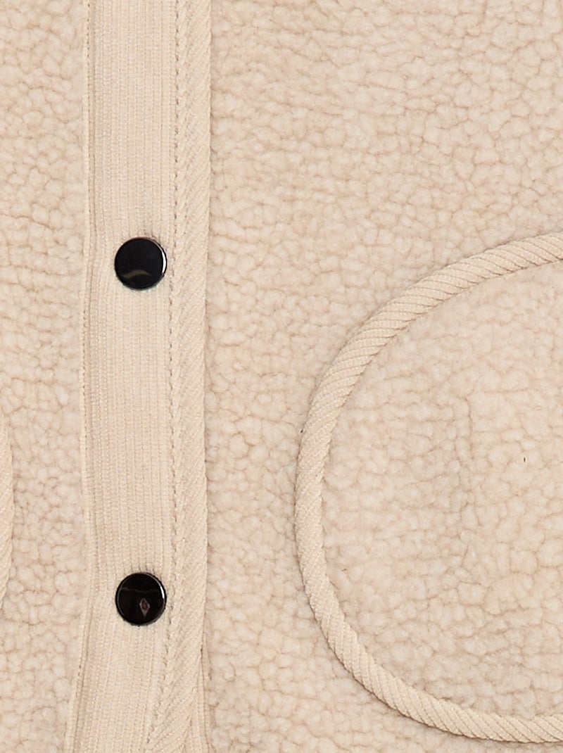 Mouwloos jasje van imitatieschapenvacht Biege - Kiabi