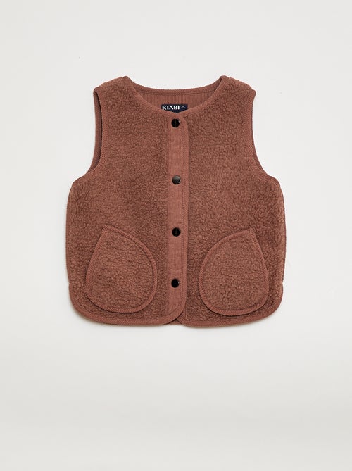 Mouwloos jasje van imitatieschapenvacht - Kiabi