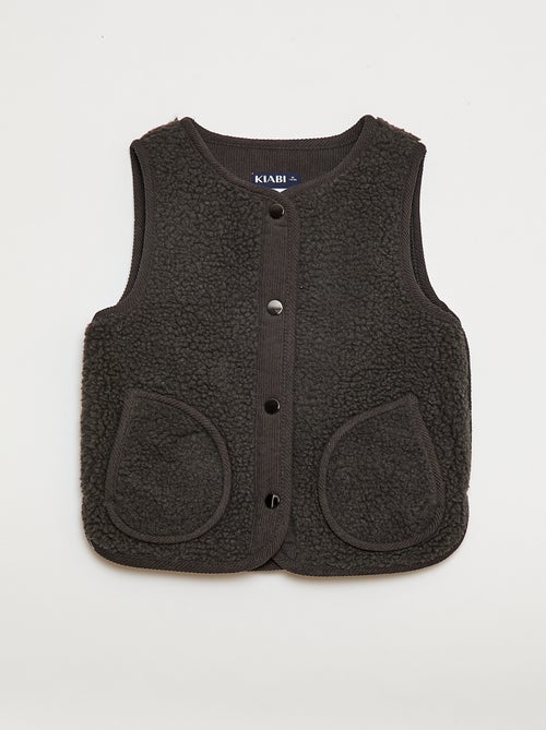 Mouwloos jasje van imitatieschapenvacht - Kiabi