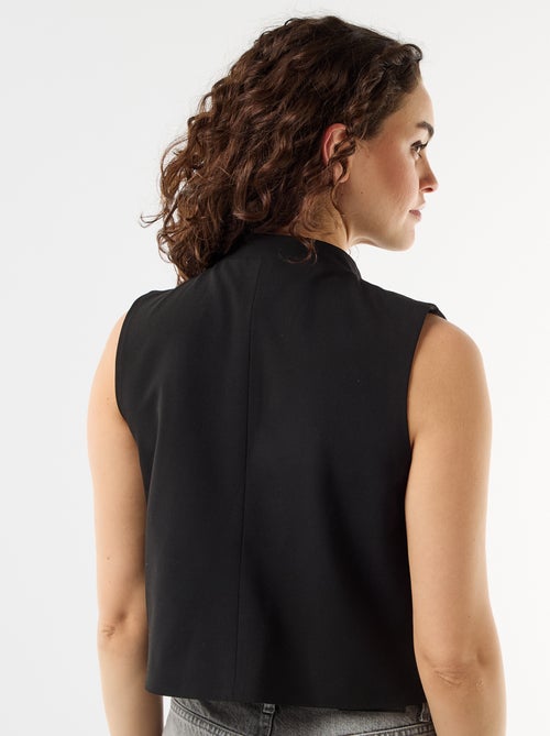 Mouwloos kostuumgilet met asymmetrische opening - Kiabi