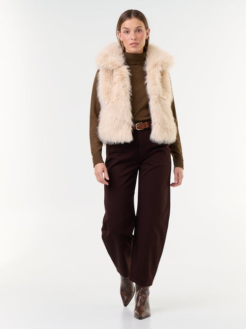 Mouwloos kostuumgilet van imitatiebont - Kiabi Mouwloos kostuumgilet van imitatiebont - Kiabi
