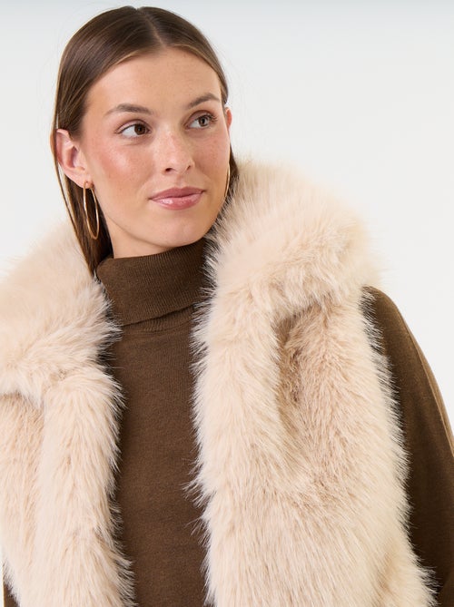 Mouwloos kostuumgilet van imitatiebont - Kiabi Mouwloos kostuumgilet van imitatiebont - Kiabi