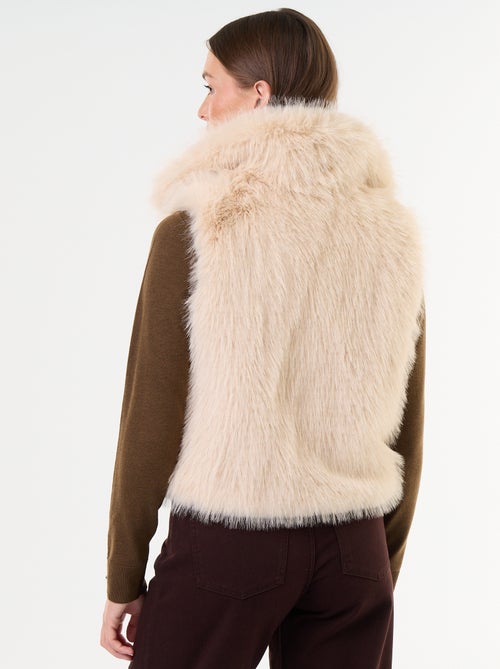 Mouwloos kostuumgilet van imitatiebont - Kiabi Mouwloos kostuumgilet van imitatiebont - Kiabi