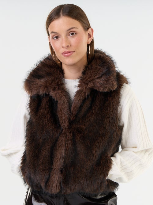 Mouwloos kostuumgilet van imitatiebont - Kiabi Mouwloos kostuumgilet van imitatiebont - Kiabi