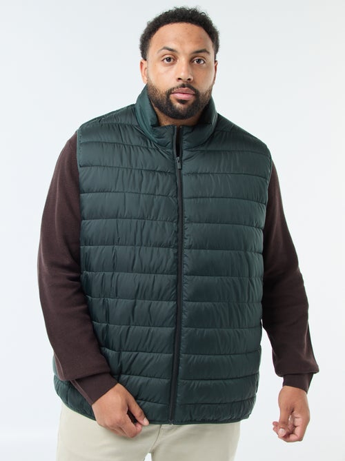 Mouwloos licht donsjack met opstaande kraag - Kiabi