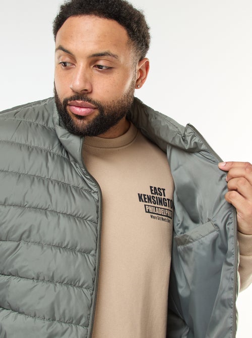 Mouwloos licht donsjack met opstaande kraag - Kiabi