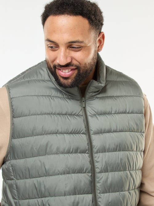 Mouwloos licht donsjack met opstaande kraag - Kiabi