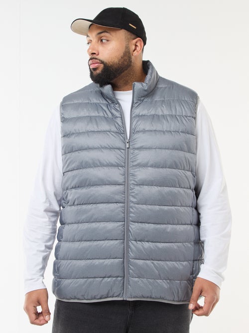 Mouwloos licht donsjas met opstaande kraag - Kiabi