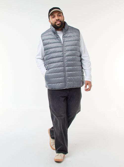 Mouwloos licht donsjas met opstaande kraag - Kiabi