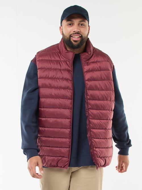 Mouwloos licht donsjas met opstaande kraag - Kiabi