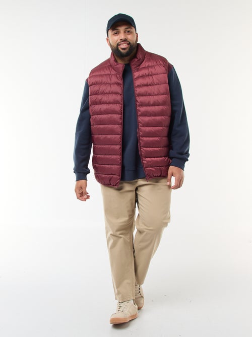 Mouwloos licht donsjas met opstaande kraag - Kiabi