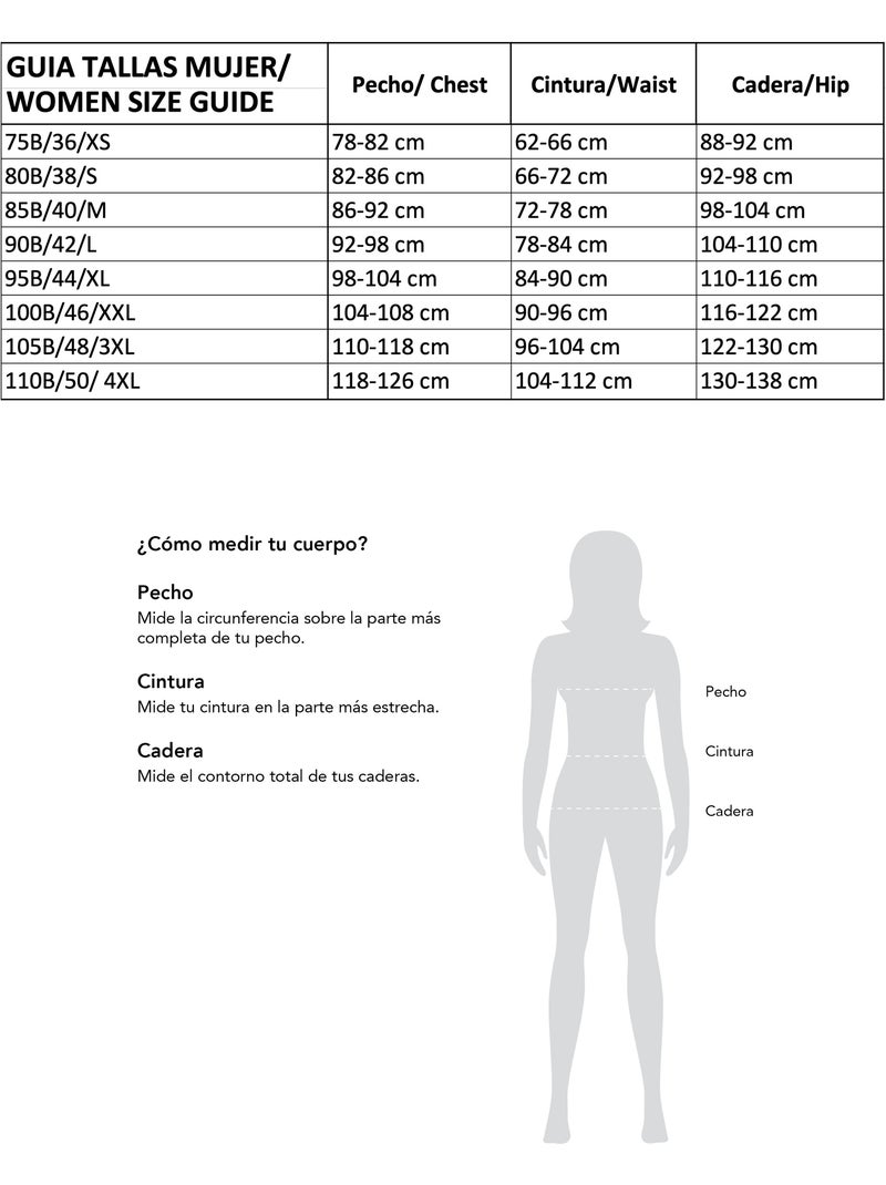 Mouwloos nachthemd luxe waves Zwart - Kiabi