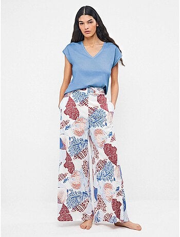 Mouwloos shirt in blauwe kleur