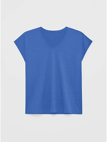 Mouwloos shirt in blauwe kleur