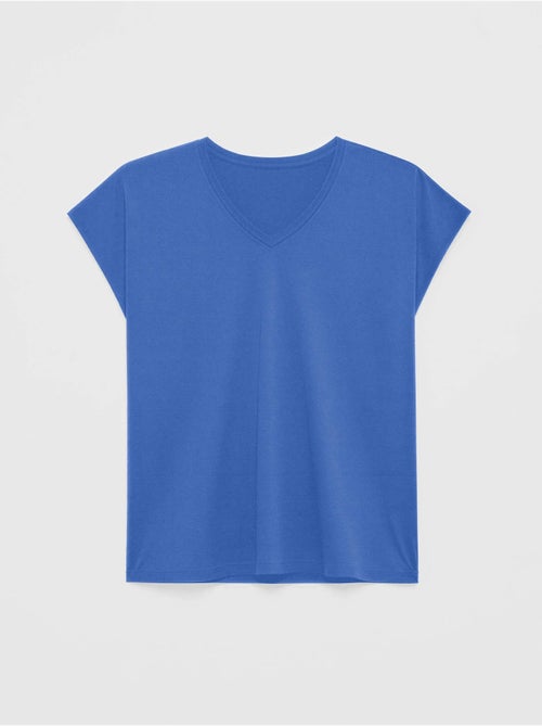 Mouwloos shirt in blauwe kleur - Kiabi
