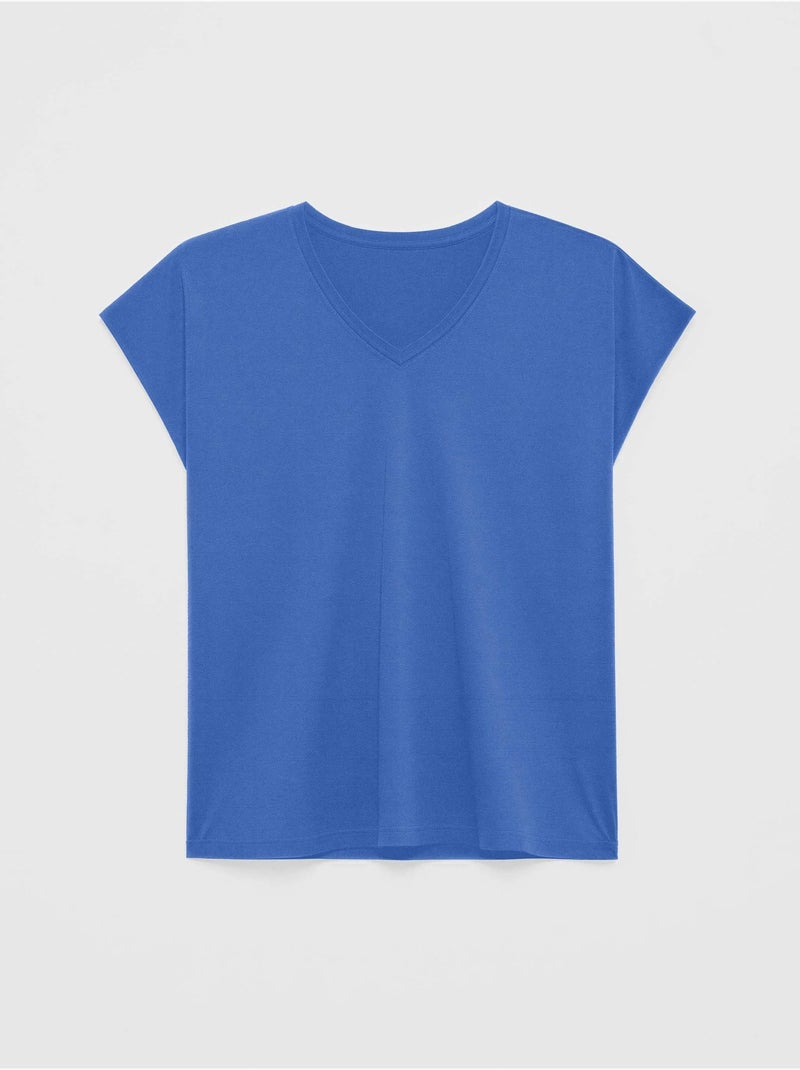 Mouwloos shirt in blauwe kleur Blauw - Kiabi