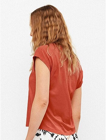 Mouwloos shirt in blauwe kleur