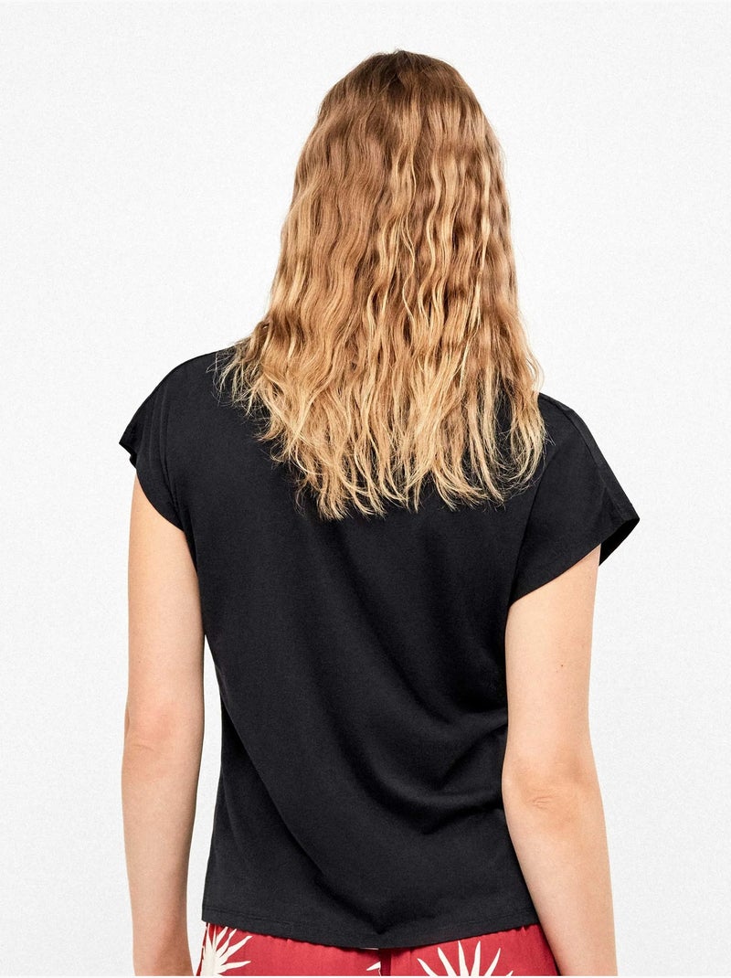 Mouwloos shirt in blauwe kleur Zwart - Kiabi