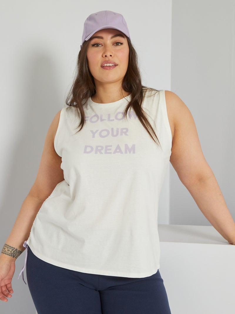 Mouwloos sportshirt WIT - Kiabi