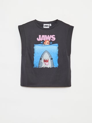 Mouwloos T-shirt 'Jaws'