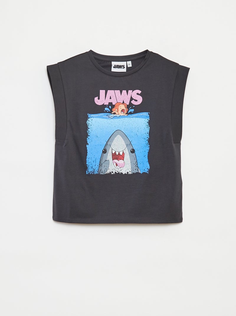 Mouwloos T-shirt 'Jaws' GRIJS - Kiabi