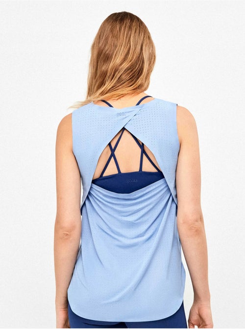 Mouwloos t-shirt met open rug - Kiabi